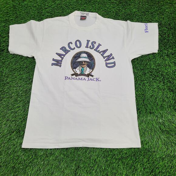 Vintage Marco-Island Panama-Jack Shirt Large 21x29 Florida - Picture 1 of 16